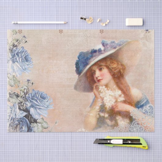 Victoriaans damesdebetpapier Tissuepapier (Craft)