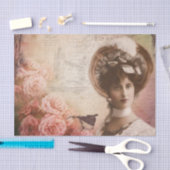  Victoriaans damesdebetpapier Tissuepapier (Craft)