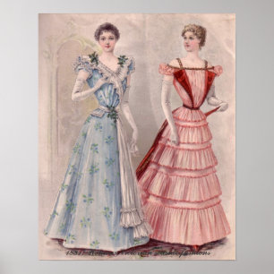 Victoriaans dameshuisstijl in catalogusPosters Poster