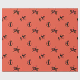 Victoriaans dameskrappelpapier voor Equestrian Cadeaupapier