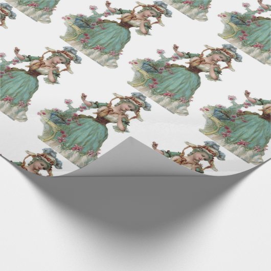 Victoriaans dameskrapppapier cadeaupapier (Hoek)