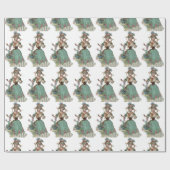 Victoriaans dameskrapppapier cadeaupapier (Vlak)