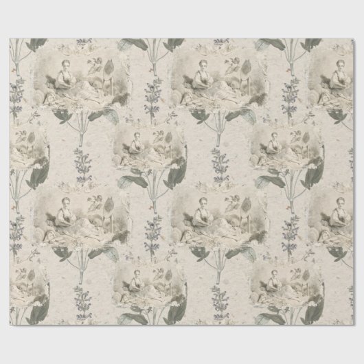  Victoriaans dameskrapppapier Cadeaupapier (Vlak)