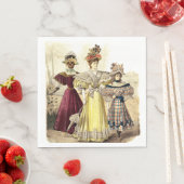 Victoriaans damesontwerp  servet (Insitu)