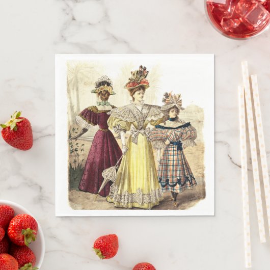 Victoriaans damesontwerp  servet (Insitu)