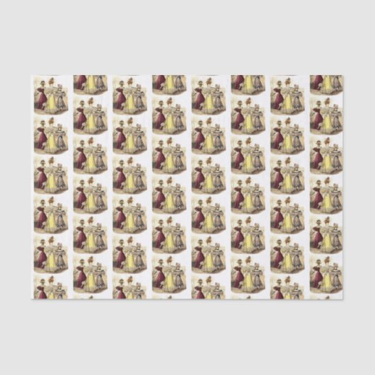 Victoriaans damesontwerp  tissuepapier (Voorkant)