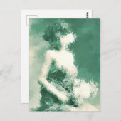 Victoriaans damesschilderkaart briefkaart (Voorkant / Achterkant)