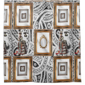 Victoriaans damesspiegeldouchegordijn douchegordijn (Voorkant)