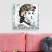 Victoriaans damestandaartjes in de bosbouw canvas afdruk (Insitu (Woonkamer))