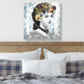 Victoriaans damestandaartjes in de bosbouw canvas afdruk (Insitu (Slaapkamer))