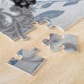 Victoriaans damestandaartjes in de bosbouw legpuzzel (Zijkant)