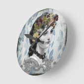 Victoriaans damestandaartjes in de bosbouw ronde klok (Hoek)