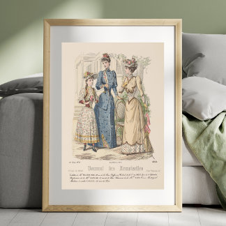 Victoriaans damestuin parijs franse vintage advert poster