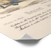 Victoriaans damestuin parijs franse vintage advert poster (Hoek)