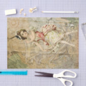 Victoriaans Dancing Girl Bladmuziek Tissue Papier (Craft)