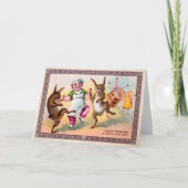 Victoriaans Dansdingen Holiday Kaart (Voorkant)