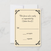  Victoriaans dansende Beren RSVP-kaart RSVP Kaartje (Achterkant)