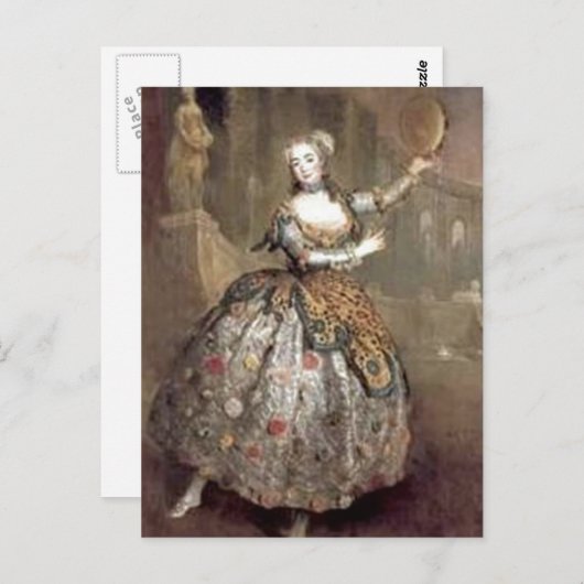 Victoriaans danser briefkaart (Voorkant / Achterkant)