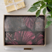 Victoriaans Dark Hibiscus Bloemen Decoupage Tissuepapier (Geschenk)