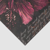 Victoriaans Dark Hibiscus Bloemen Decoupage Tissuepapier (Detail)