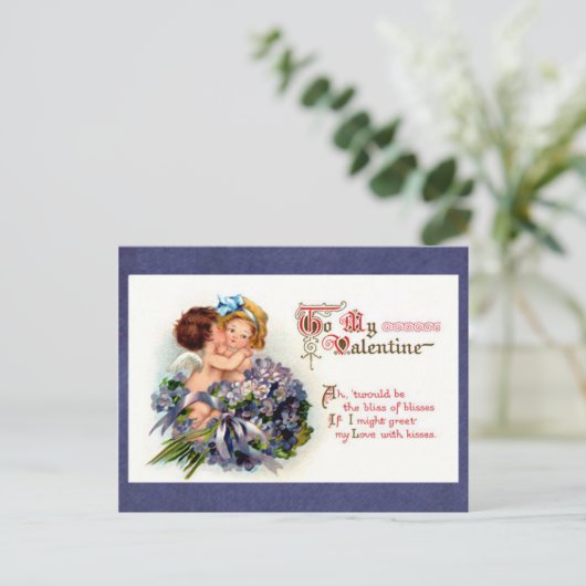 Victoriaans de Cupido's Valentijn van de Feestdagenkaart (Staand voorkant)