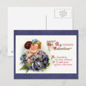 Victoriaans de Cupido's Valentijn van de Feestdagenkaart (Voorkant / Achterkant)