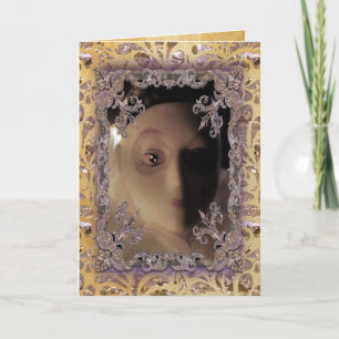 Victoriaans de Marionet van Kerstmis Feestdagen Kaart