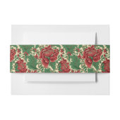 Victoriaans decadentie Elegante rode bloemen Uitnodigingen Wikkel (Voorkant Voorbeeld)