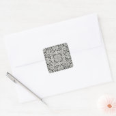 Victoriaans decoratief ontwerppatroon vierkante sticker (Envelop)