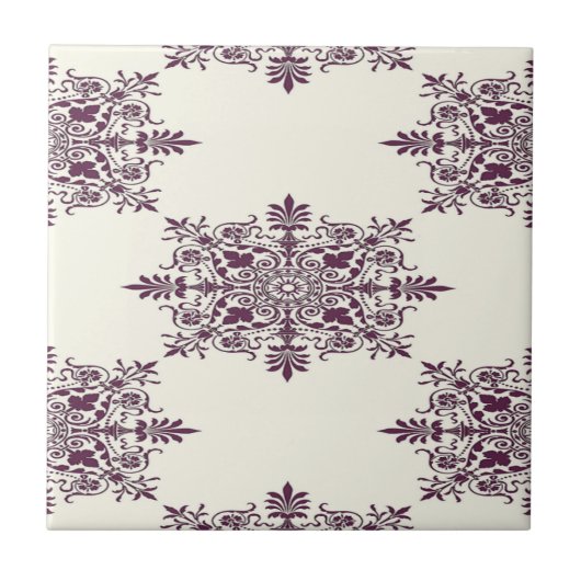 Victoriaans decoratief patroon tegeltje (Voorkant)