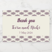 Victoriaans decoratieve patroonbruiloft sparkling wijnetiket (Enkel label)