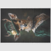 Victoriaans Deer Portrait Decoupage Tissuepapier (Voorkant)