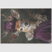Victoriaans Deer Portrait Decoupage Tissuepapier (Voorkant)
