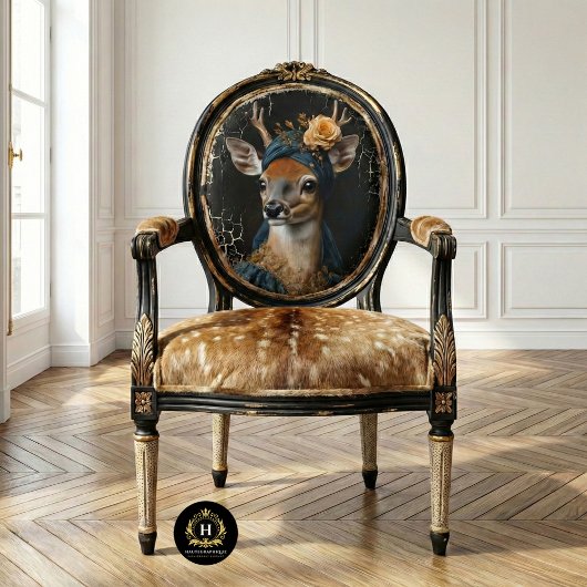 Victoriaans Deer Portrait Decoupage Tissuepapier