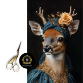 Victoriaans Deer Portrait Decoupage Tissuepapier