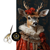 Victoriaans Deer Portrait Decoupage Tissuepapier