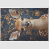 Victoriaans Deer Portrait Decoupage Tissuepapier (Voorkant)