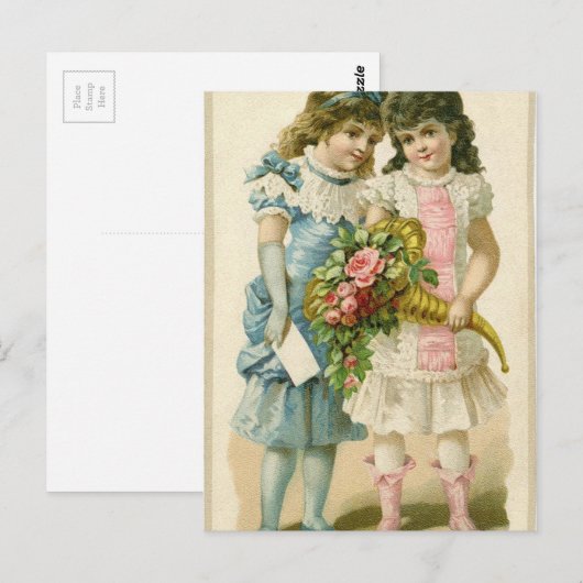 Victoriaans delen briefkaart (Voorkant / Achterkant)