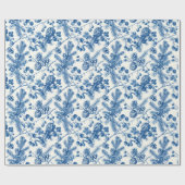 Victoriaans dennenappels en takken Toile Christmas Cadeaupapier (Vlak)