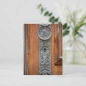 Victoriaans deurknop en sleutelgat briefkaart (Staand voorkant)