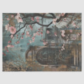  Victoriaans Deuropening Kersenbloesem Decoupage Tissuepapier (Voorkant)