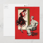  Victoriaans Devil Girl Briefkaart (Voorkant / Achterkant)