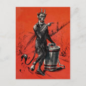  Victoriaans Devil Krampus Briefkaart (Voorkant)