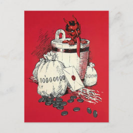 Victoriaans Devil Money Briefkaart