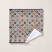 Victoriaans Diamond Quilt-stijl patroon Bad Handdoek (Wasdoekje)