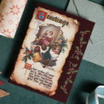 Victoriaans Dickens Christmas Carol Groet Feestdagenkaart<br><div class="desc">Een  Victoriaans kerstgroet als een oud briefperkament met een illustratie uit A Christmas Carol van Charles Dickens. Digitaal gerestaureerd door mij.</div>