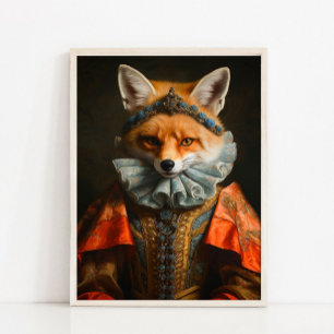 Victoriaans dierenportret, geklede dierprint, poster