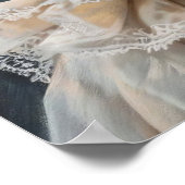 Victoriaans dierenportret, geklede Lady Peacock Poster (Hoek)