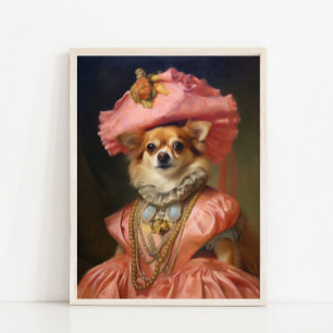 Victoriaans dierenportret, gekleed dierprint, poster