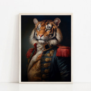 Victoriaans dierenportret, gekleed dierprint, R Poster